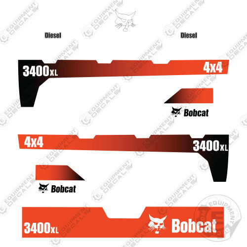 Calcomanías de repuesto para vehículos utilitarios Bobcat 3400XL 4x4 3400 XL - Imagen 1 de 1