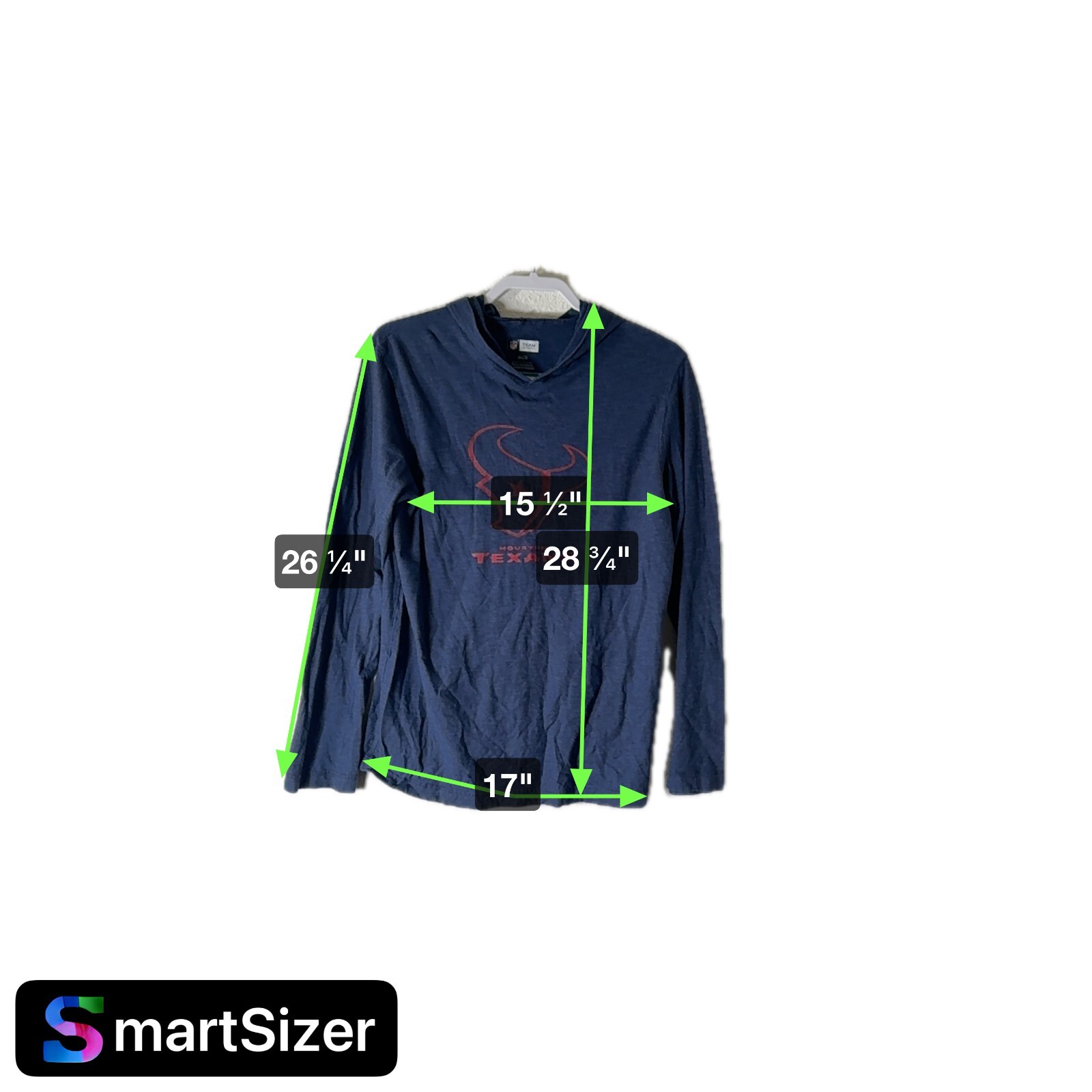 NFL Team Apparel Houston Texans Hoodie Men's Blue Hoodie Long Sleeve Sweater thumbnail 2