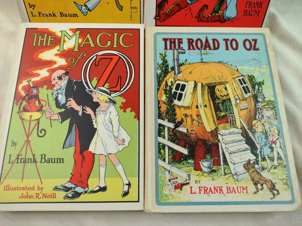 Wizard of Oz Винтажная Книга Лот из 4 Baum, Neill, Reilly & Lee Белое Издание Твердый переплет - Изображение 3 из 4