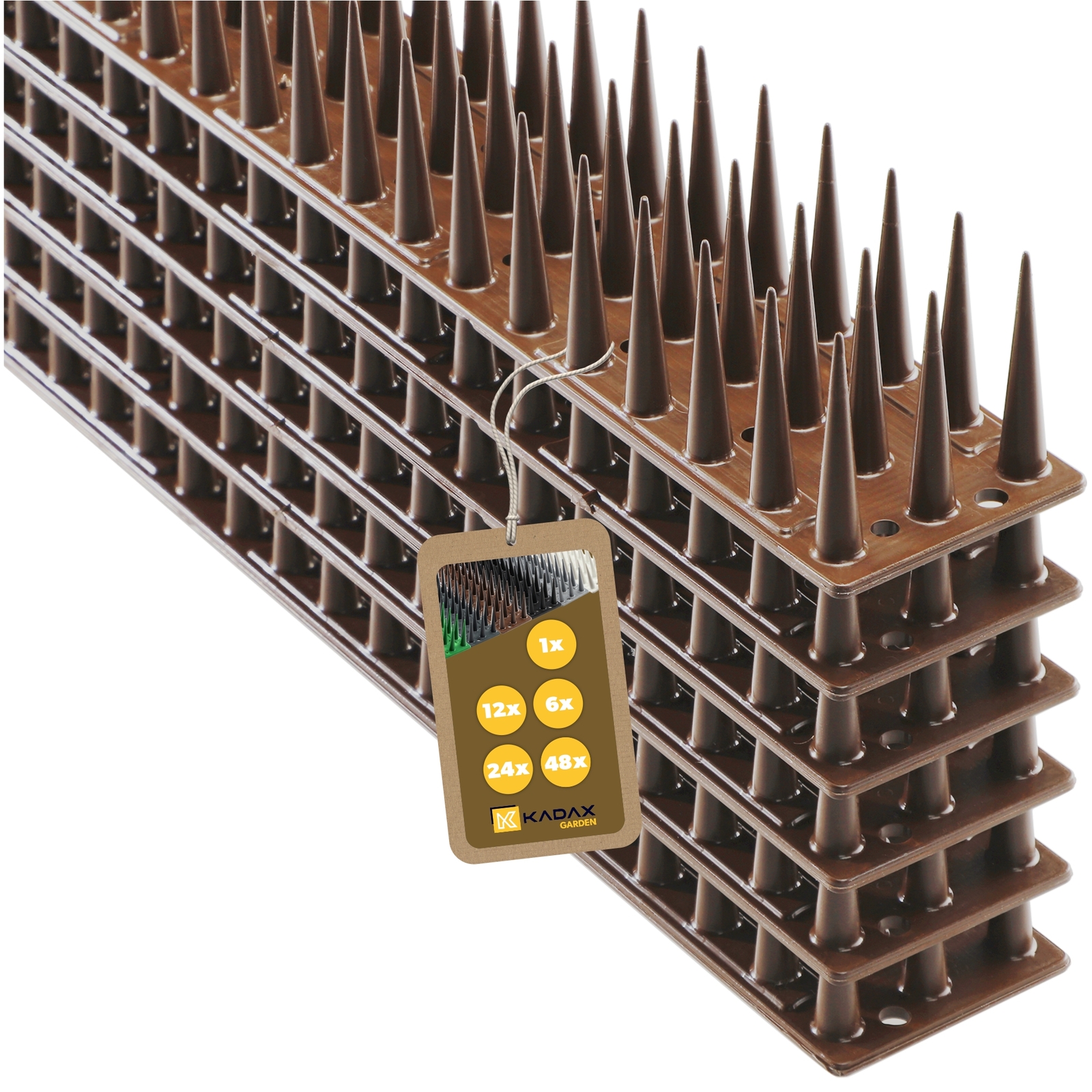 KADAX Repellente per uccelli in plastica, 51 x 4 x 3,5 cm, Repellente per ani...