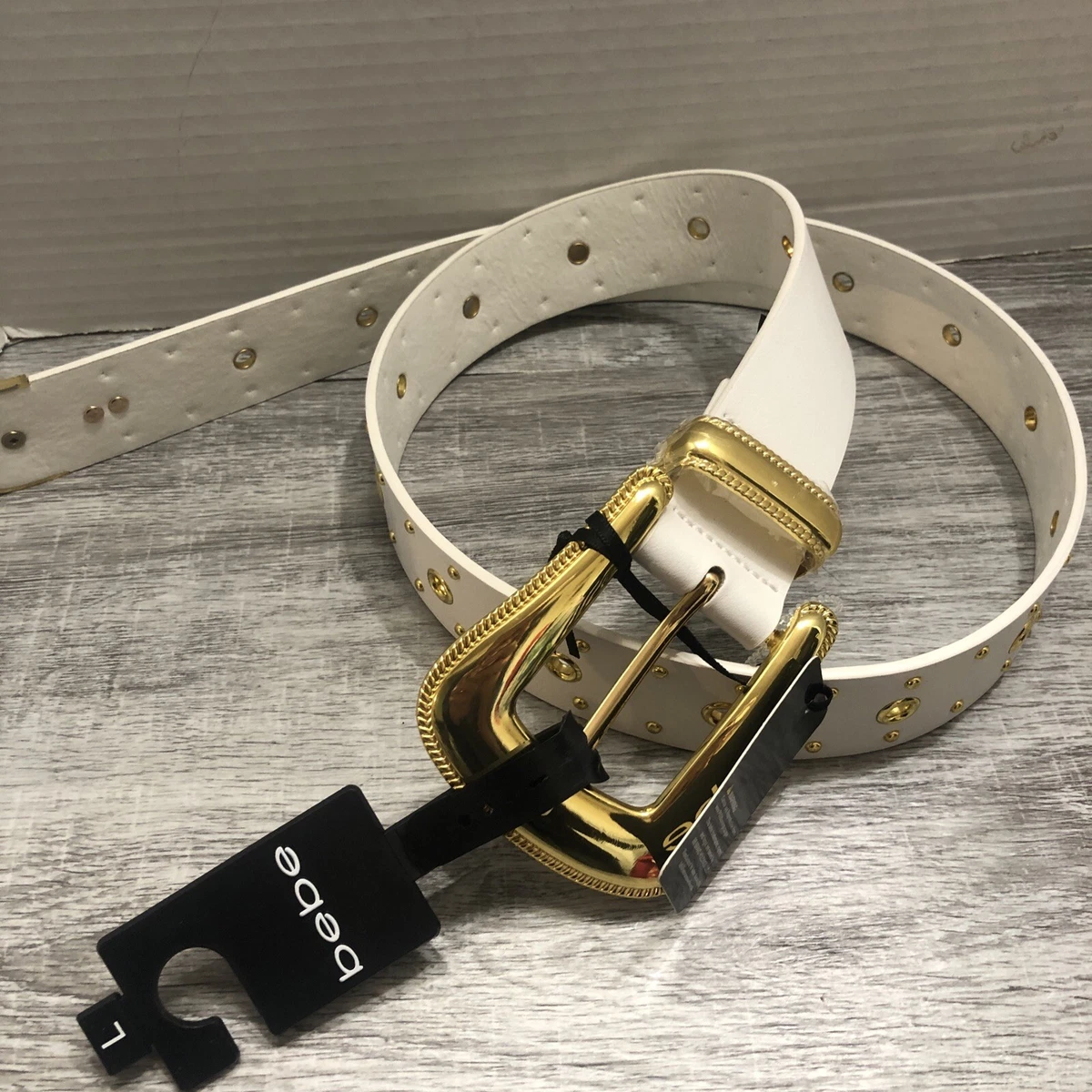 BEBE Belt with Gold Accents BEAUTIFUL BEBE BELT BLACK COLOR WITH A PRETTY ORNAMENT  main image 3