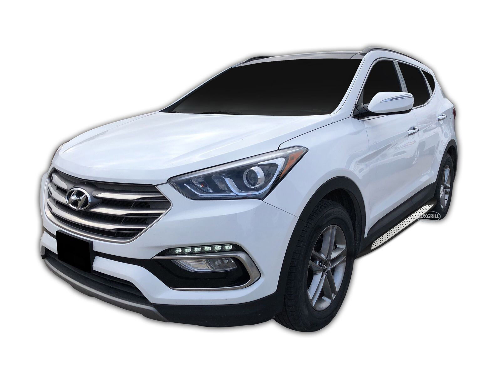 Marche-pieds aluminium pour Hyundai Santa Fe 2018-2024 gris anthracite