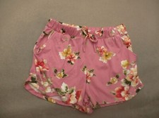 CROWN OF HEARTS Size L Girls Pink Floral Drawstring Pocket Casual Shorts 531