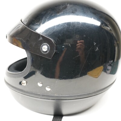 SHOEI ヘルメット レトロ　ビンテージ GC! Vintage Shoei motorcycle Helmet S-27 Sz Small Black W/visor