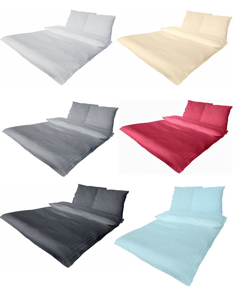 Bettwäsche Satin HOTEL DAMAST Premium Baumwolle 2 - 4 teilig 135x200 +80x80 RV - Bild 1 von 1