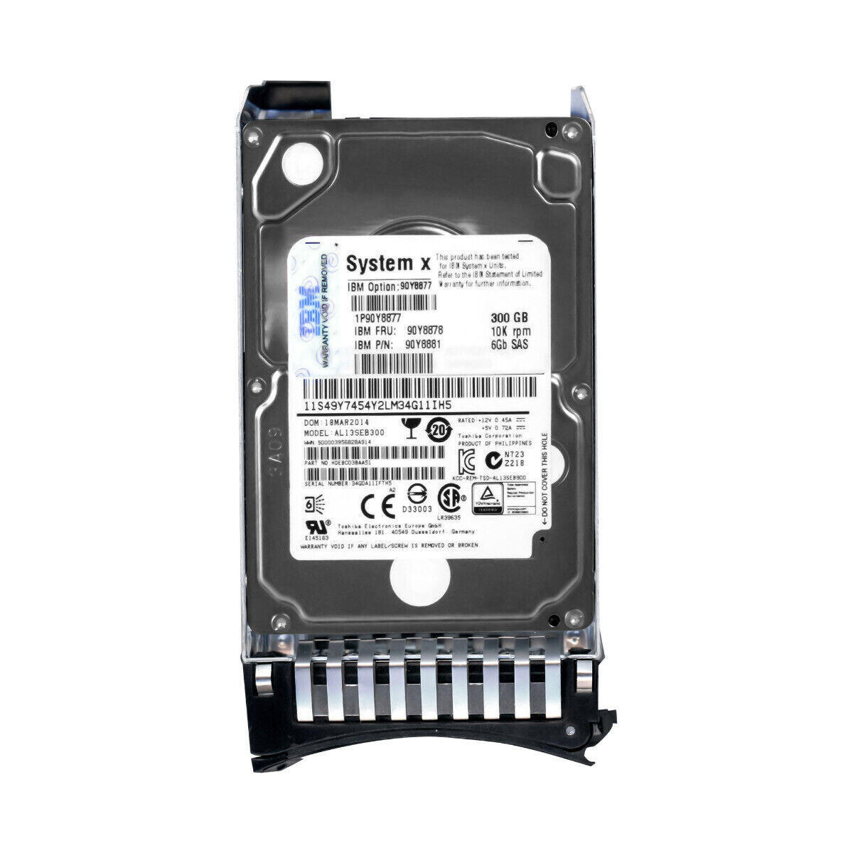 nerd 0-HOURS 90Y8877 90Y8878 90Y8881 IBM 300GB 10K RPM 6Gb/s 2.5