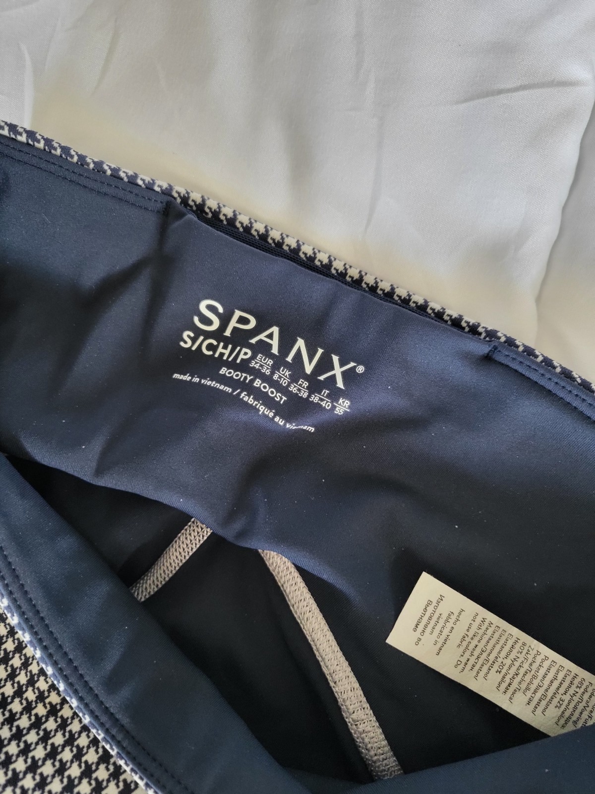 Spanx Navy Blue Houndstooth Pattern Booty Boost L… - image 4