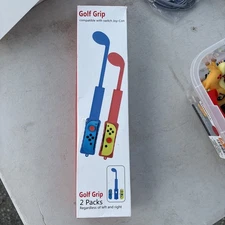2x Golf Clubs Hand Grip For Nintendo Switch Joy-Con Mario Golf Super Rush Game