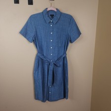 J.CREW Chambray belted shirtdress Size 4