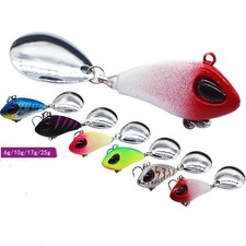 6pcs Metal Vib Fishing Micro Spinnerbait Bass Trout Sinking Bait Tail Blade Spin