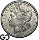 1892 Morgan Silver Dollar Coin, Semi-Key Date, Lower Mintage, Choice AU