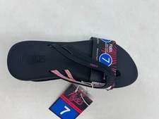 Flojos Flip Flop Women's Black Casual Memory Foam Comfort Slide Sandals - 7