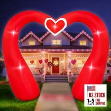 10 FT Valentine's Day Inflatable Archway Decorations, LED Light Up Giant Blow