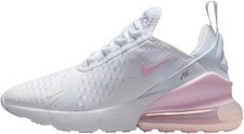 Nike Air Max 270 Big Kids' Shoes 943345-122, White/Light Smoke Grey/Pink Foam