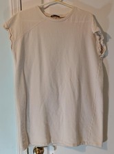 Zara/Shift Dress/Women/S/Beige/Crew Neck Cap Sleeve Casual