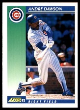 Andre Dawson 1992 Score #75 Chicago Cubs MLB READ FREE SHIPPING AutographDen