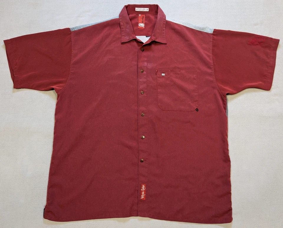 Vintage Ecko Unltd Shirt Mens 2XL XXL Red Y2K Hip Hop Streetwear Graffiti Button - Image 2 of 4