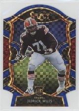 2020 Panini Select Concourse Blue Prizm Die-Cut Jedrick Wills #90 0oj1