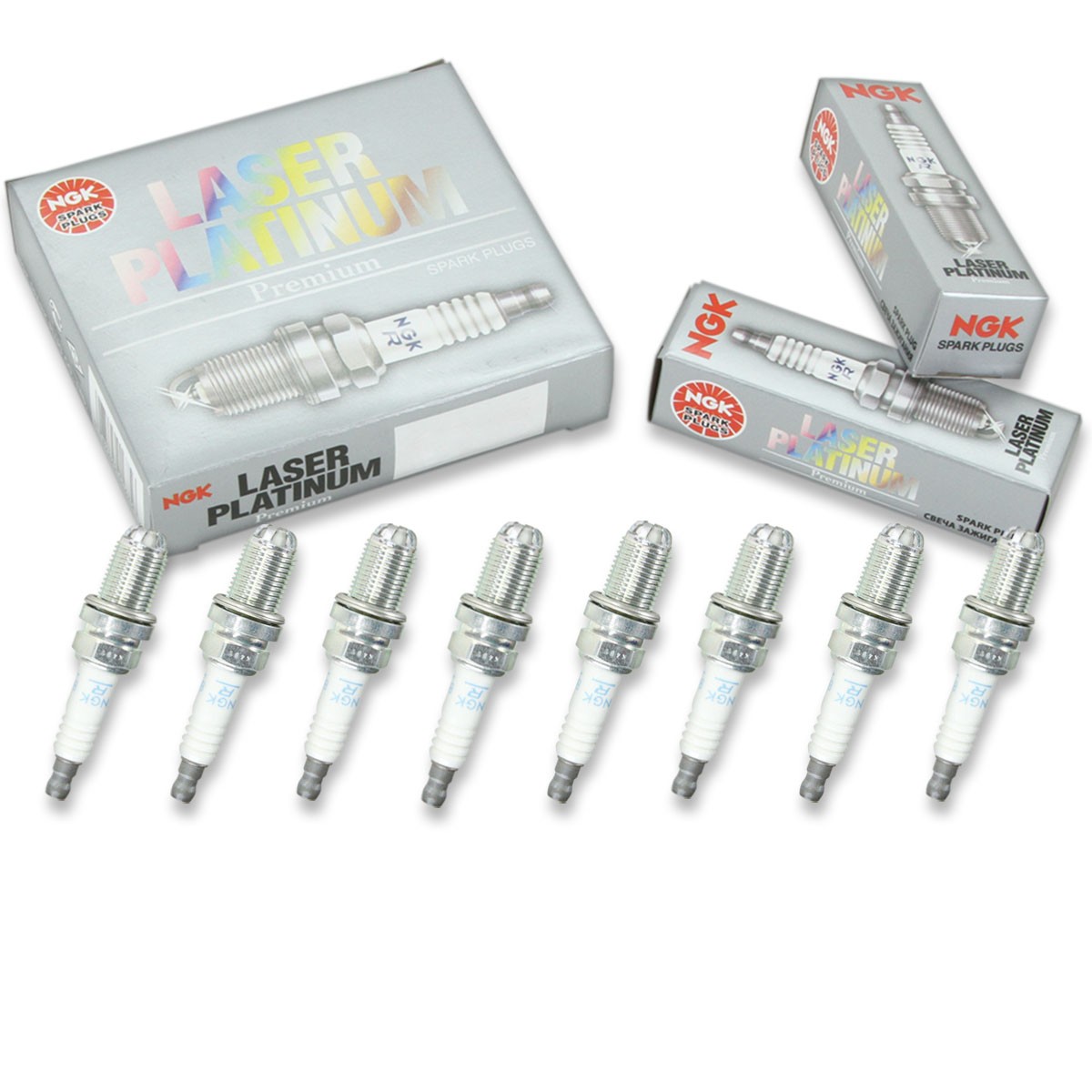 8 pcs NGK Laser Platinum Spark Plugs for 2004-2005 BMW 545i 4.4L V8 - Engine fm
