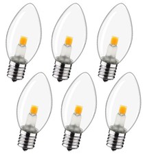 6Pack Shatter Resistant C7 LED Night Light Bulbs, E12 LED Bulb