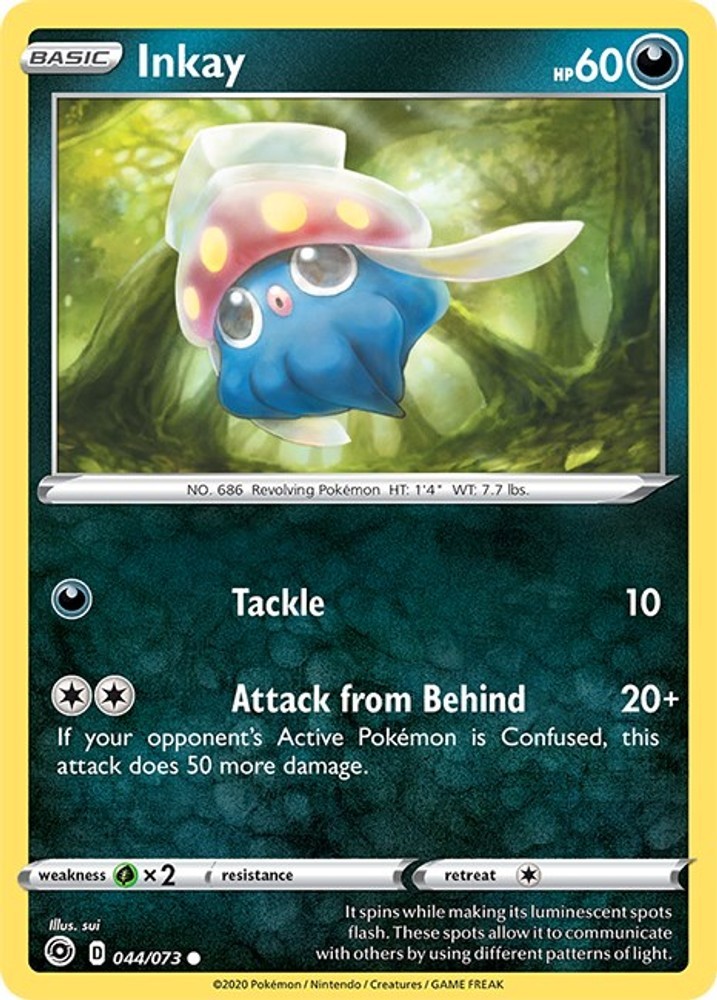 Inkay 44/73 Common Champion's Path Pokemon Near Mint