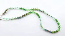 KIRKS FOLLY DIVINE OMBRE 6MM KNOTTED BEAD NECKLACE SST/GREEN #13