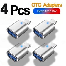 4 Pack USB-C 3.0 Male to USB A Female Adapter Converter OTG Type C Android Phone