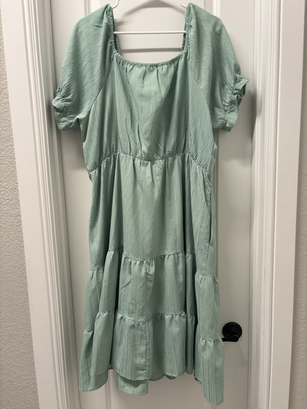 Bloomchic Plain Ruched Drawstring Pocket Ruffle T… - image 3