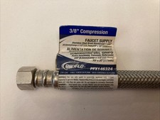 Stainless Braided Faucet Sink Supply Line 3/8" Compression X 1/2" X 20  