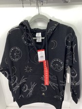 Nightmare Before Christmas Disney Hoodie Sweatshirt Women XS Black Full Zip NWT