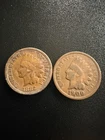 Lot of 2 Indian Head Pennies 1882 and 1900