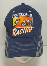 Federated Auto Parts Racing Hat Adjustable Cap American Flag Navy Blue