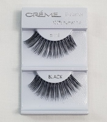 12 pack Creme Human Hair Eyelashes # 118