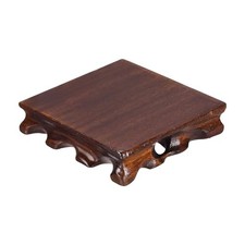Wooden Display Stand Square Teapot Vase Bonsai Base Wood Stand 5 x 5 Inch