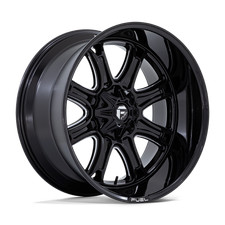 22x10 Fuel Darkstar Gloss Black Milled Wheels 6x1356x5.5 10mm Set Of 4