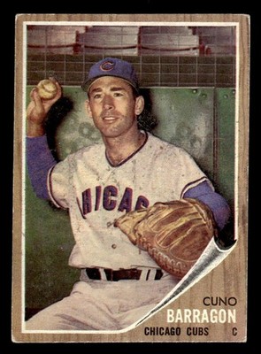 1962 TOPPS CUNO BARRAGAN 66 VG RC BASEBALL CHICAGO CUBS