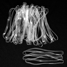 50 Pcs Clear Rubber Bands 200x5mm Perimeter x Width Transparent TPU Rubberb...