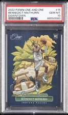 2022 PANINI ONE & ONE DOWNTOWN #15 BENNEDICT MATHURIN PSA 10