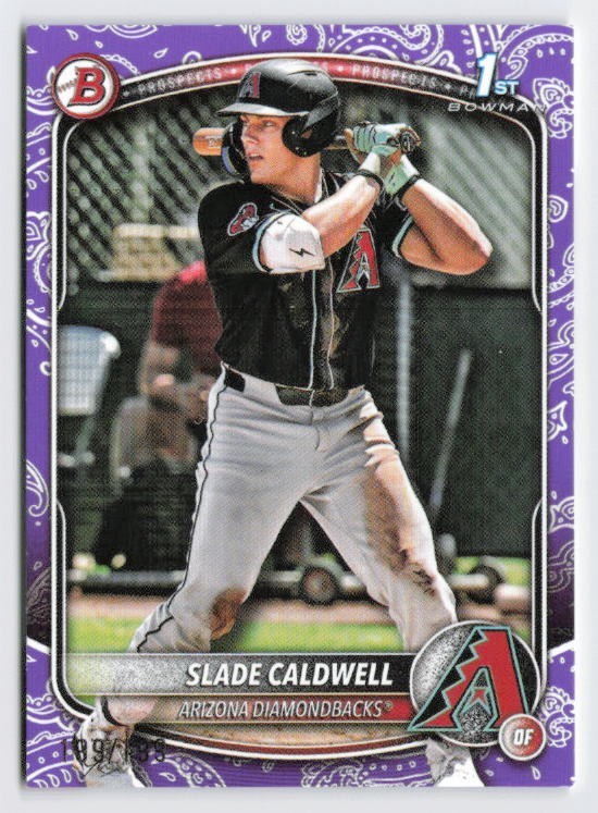 2025 Slade Caldwell 1st Bowman Prospects Purple Pattern /199 #BP-21 D-Backs