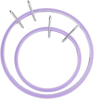 2 StüCk Kunststoff Metall Rund Stickrahmen 2 GrößEn Ringe Embroidery Hoop Kreis