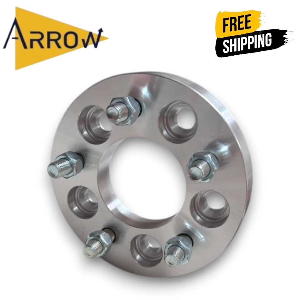 4 件 5X4.5(114.3 毫米)至 5X5(127 毫米)车轮适配器 1.25 英寸 适合:本田 ACCORD 5 LUGS — 第 3/4 张图片