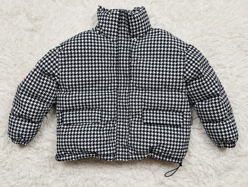 Giubbotto donna Missguided ritagliato pied de poule puffer taglia 8