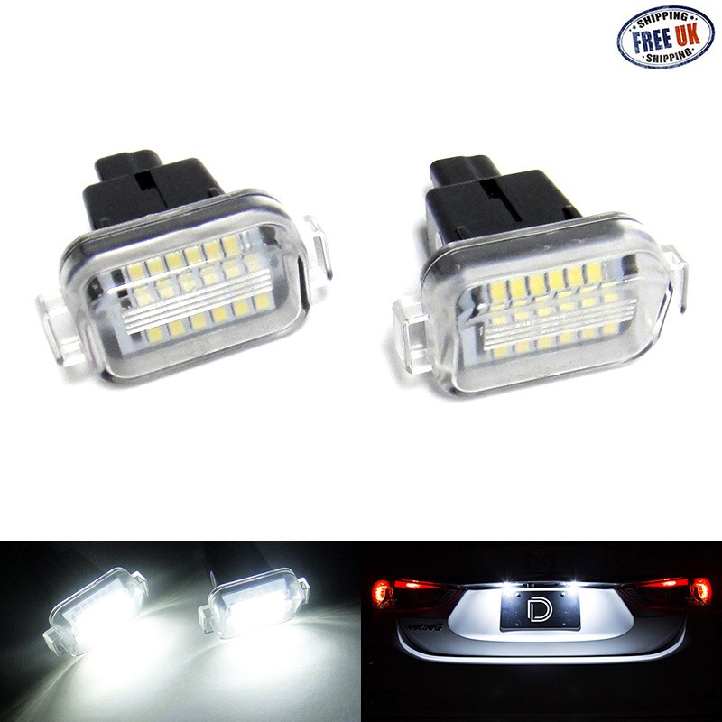 2x Licence Number Plate LED Light Whtie For 2013+ Mazda 6 Atenza GJ GL Mazda3 HB