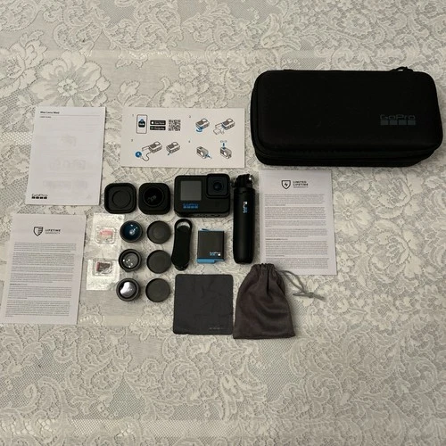 GoPro Hero 10 Black Bundle w/ Case, Tripod, Lenses & 128GB SD