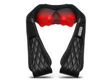 Electric Neck Back Massager Pillow 3D Heat Kneading for Body Pain Relief