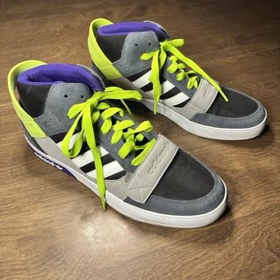 ADIDAS DECADE OG MID Black, Gray & Neon Green Men s 10.5 Basketball Sneakers