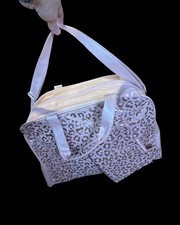 Wonder Nation Girl's Pink Leopard Kitty Weekender Duffle Handbag Set NWT