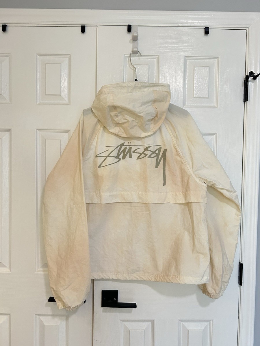 Stussy Beach Shell Jacket - Size XL - Wave Dye Bone White | eBay