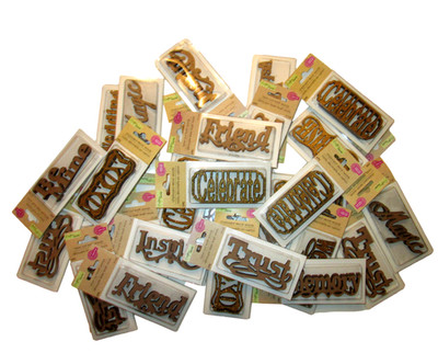 Lot Of 25 Crafters Square Laser Cut Craft Words Wood 3pc Per Package