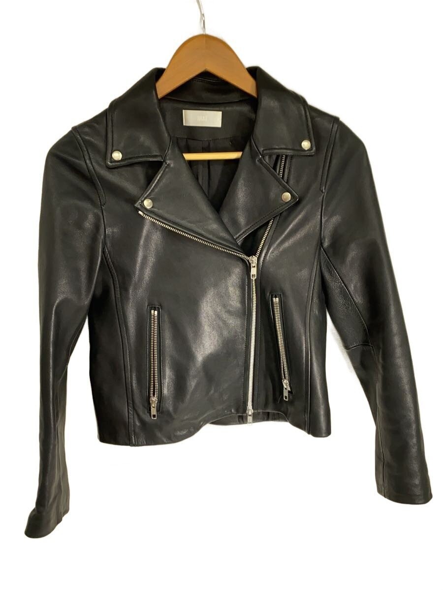 Hare Double Riders Jacket/-/Sheep Leather/Blk/Plain 3566